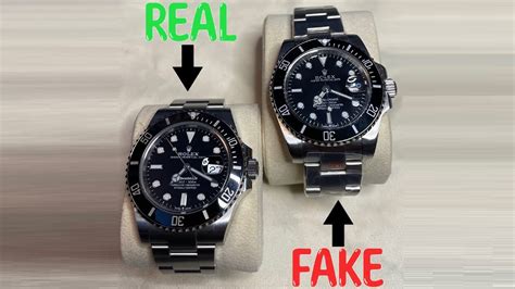 rolex submariner date real vs fake|how to tell genuine rolex.